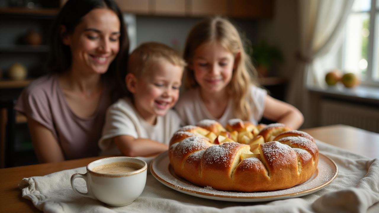 Королевская ватрушка с яблоками: сладкое угощение для всей семьи