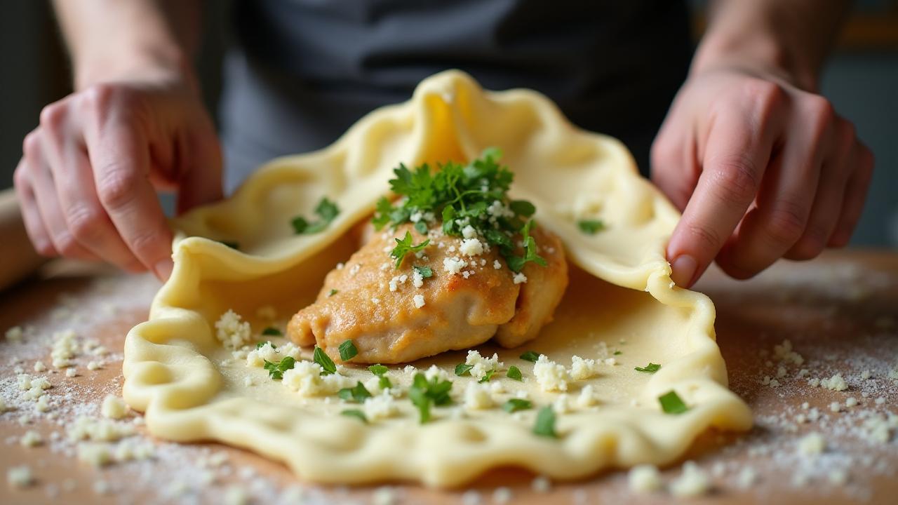 Слойки с курицей из слоеного теста: легкая закуска на праздник